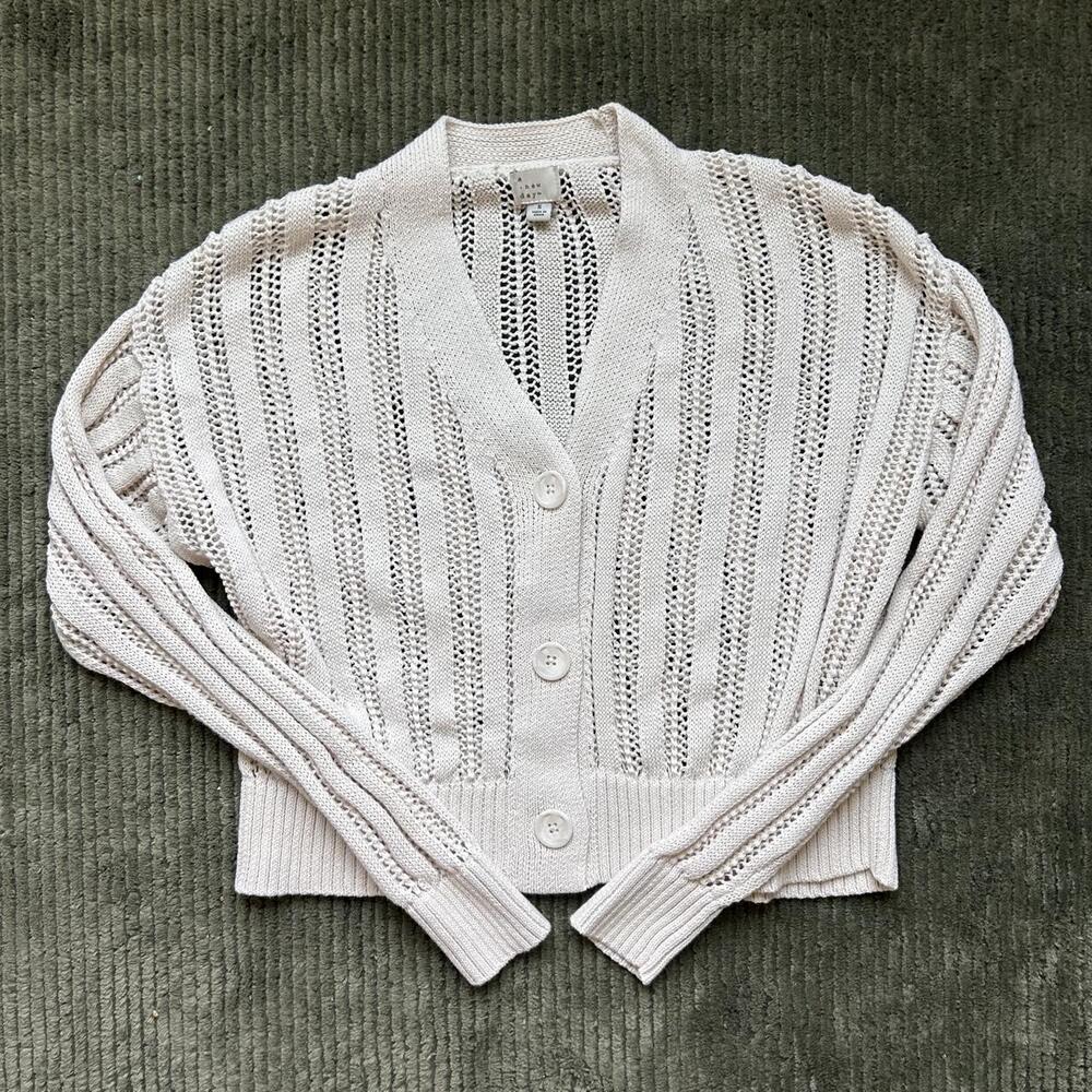 A New Day Cream Ribbed Knit Cardigan | Womenβs S